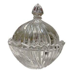 Vintage‎ Anna Hutte Bleikristall 24% Lead Crystal Candy Dish W/Lid Germany